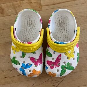 Size 5 butterfly crocs